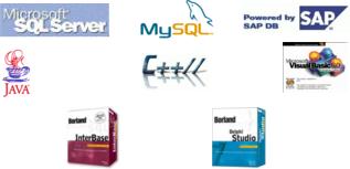 SQL Server, SAP DB, C++, MySQL, Java, Visual Basic, Interbase, Delphi